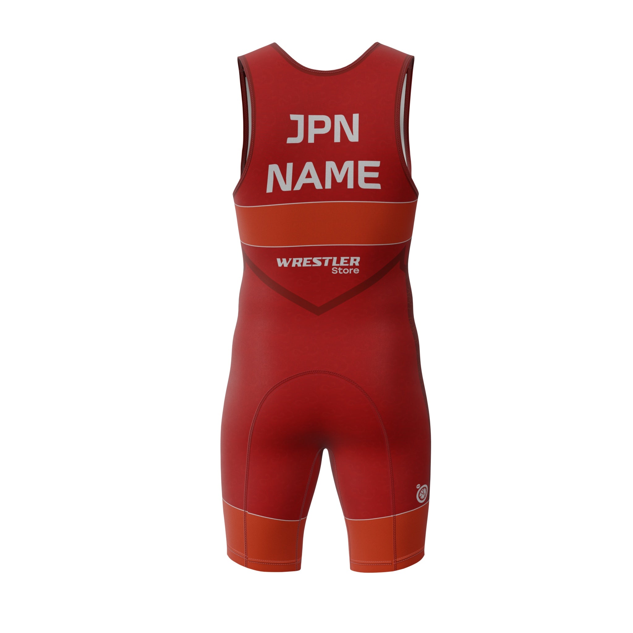 WrestlerStore Ringertrikot Japan Rot von Hinten