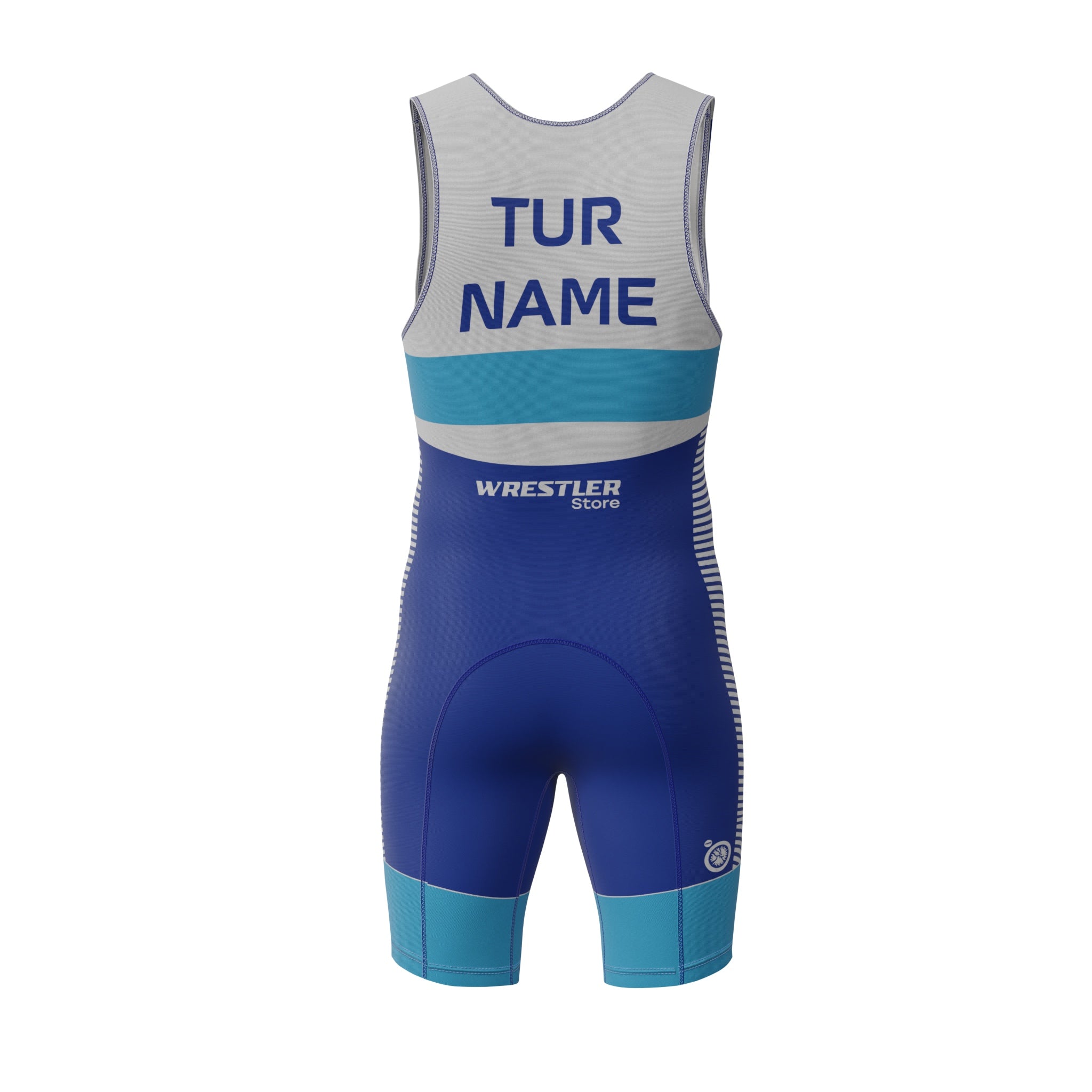 WrestlerStore Ringertrikot Turkey Blau von Hinten