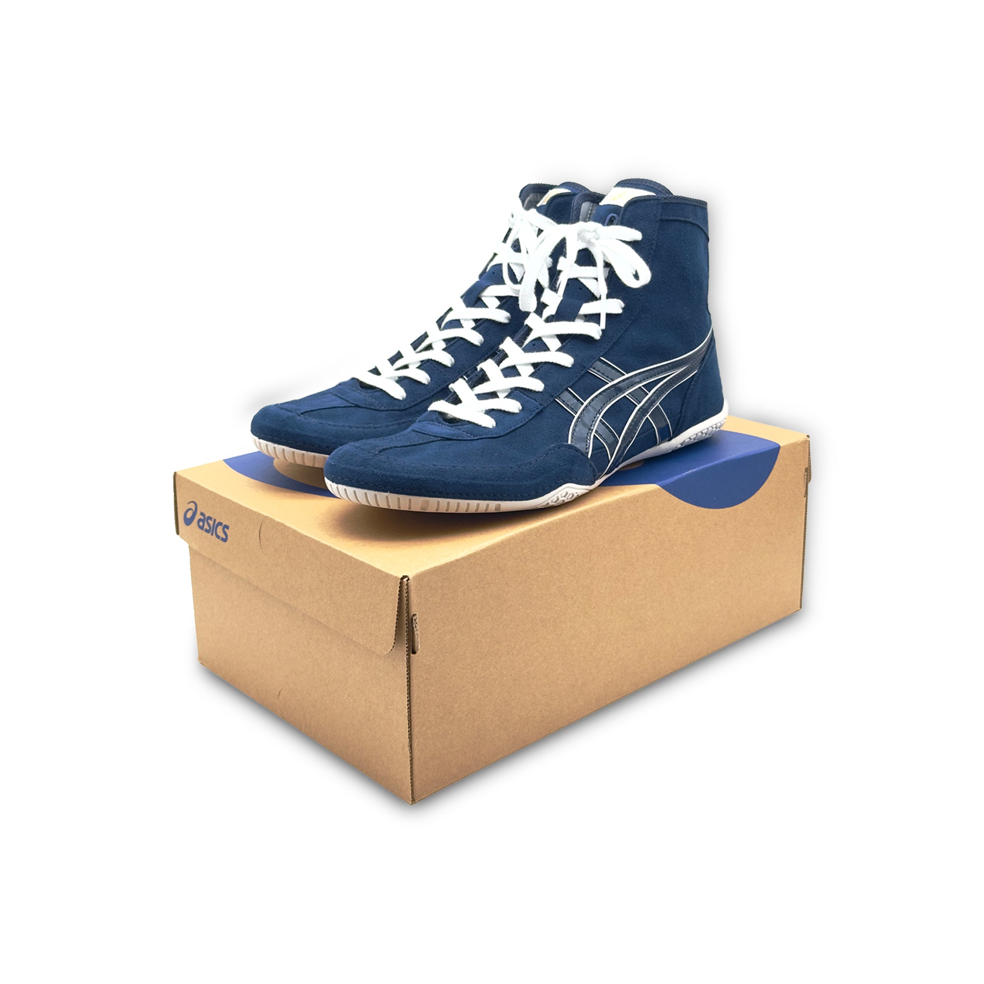 24 ASICS EX-EO Wrestling Shoes Dark Blue/White