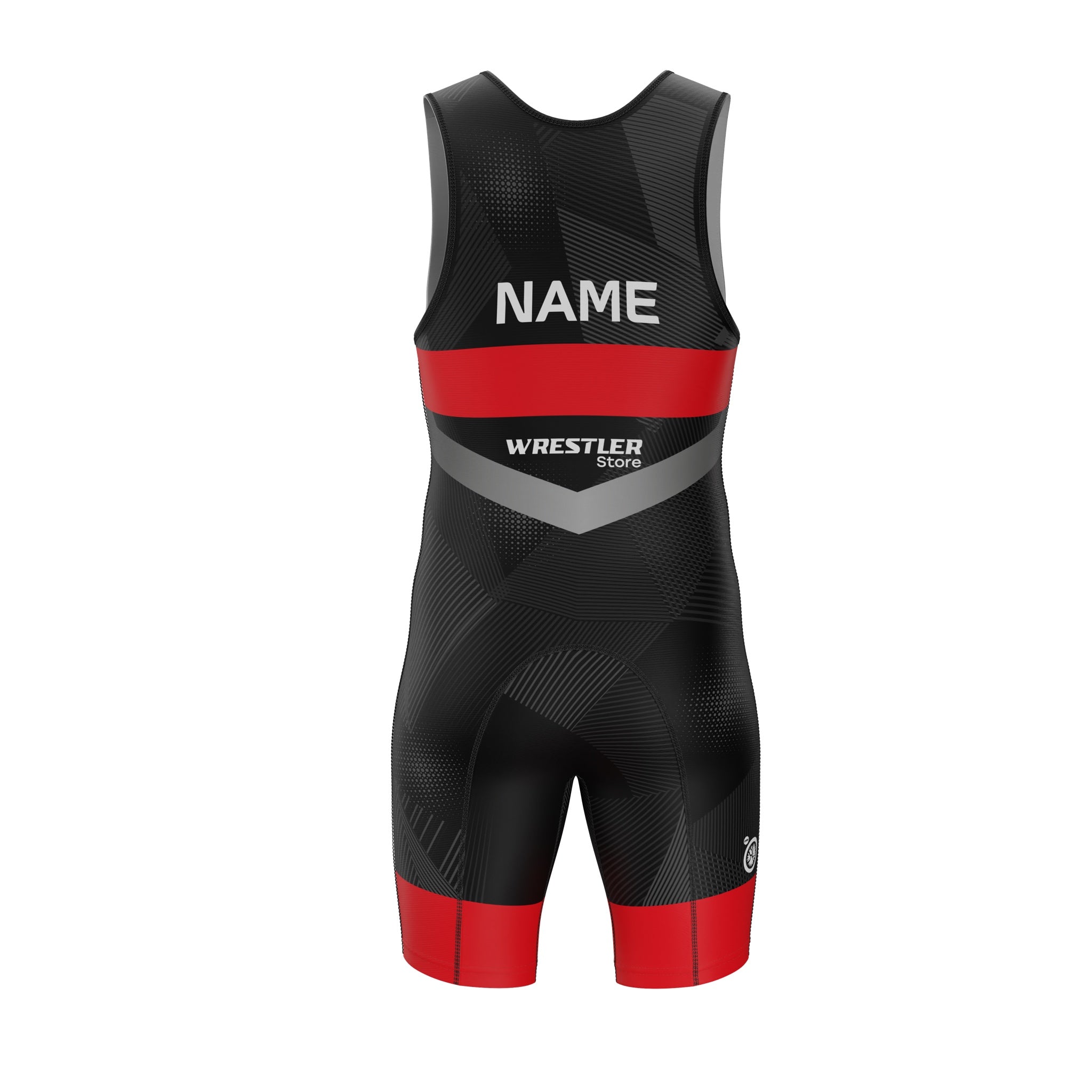WrestlerStore Ringertrikot UWW Rot von Hinten