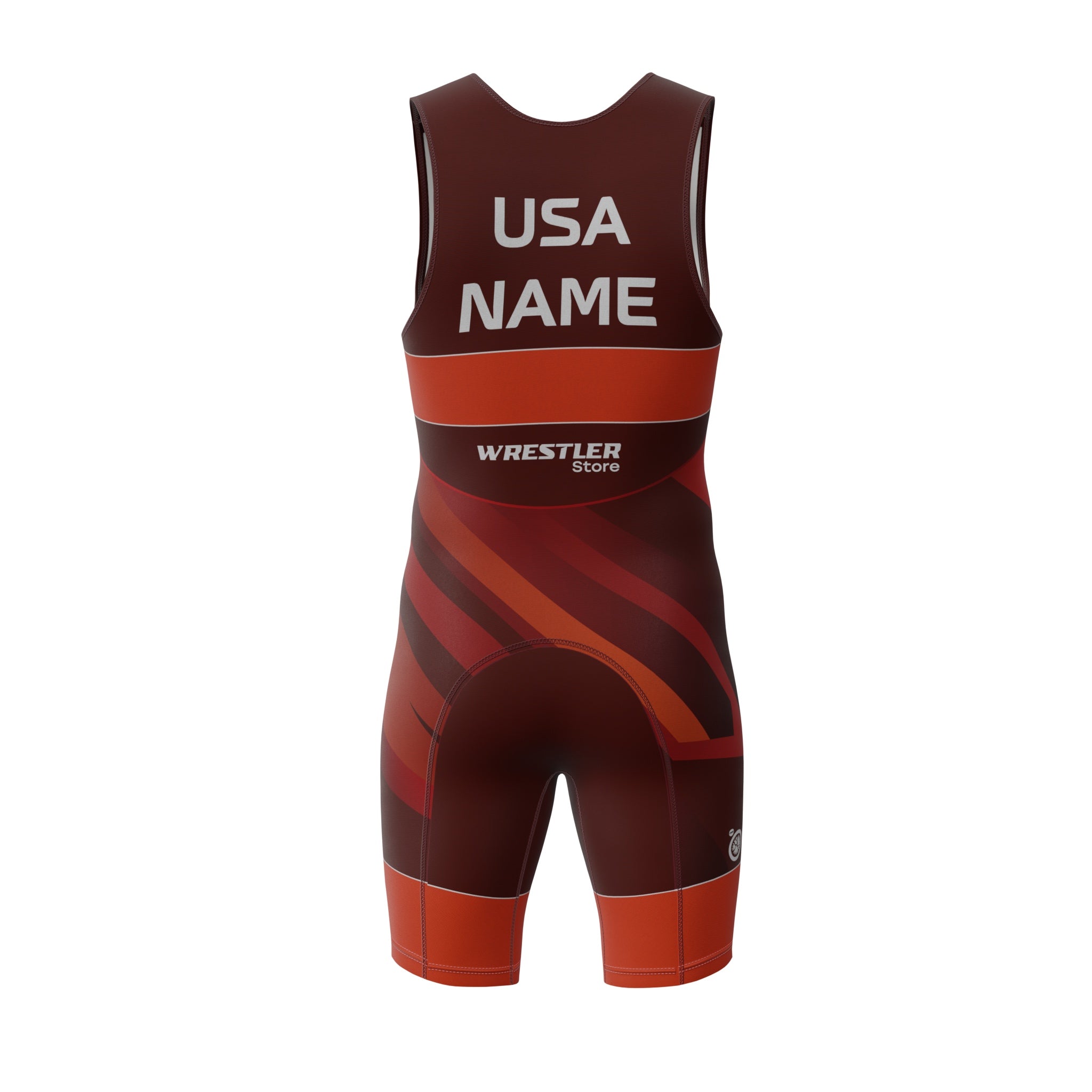 WrestlerStore Ringertrikot USA Rot von Hinten