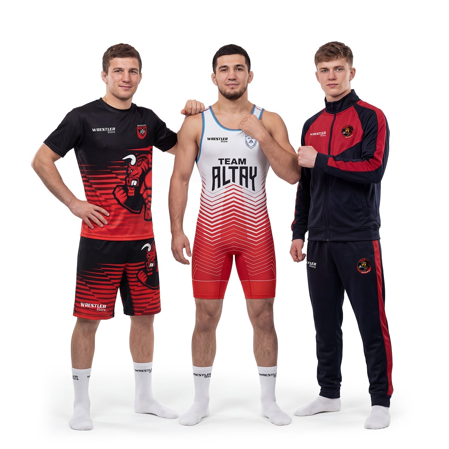 WrestlerStore Vereinsbekleidung: T-Shirt & Shorts Set, Ringertrikot und Trainingsanzug als individuelle Teamwear für Vereine