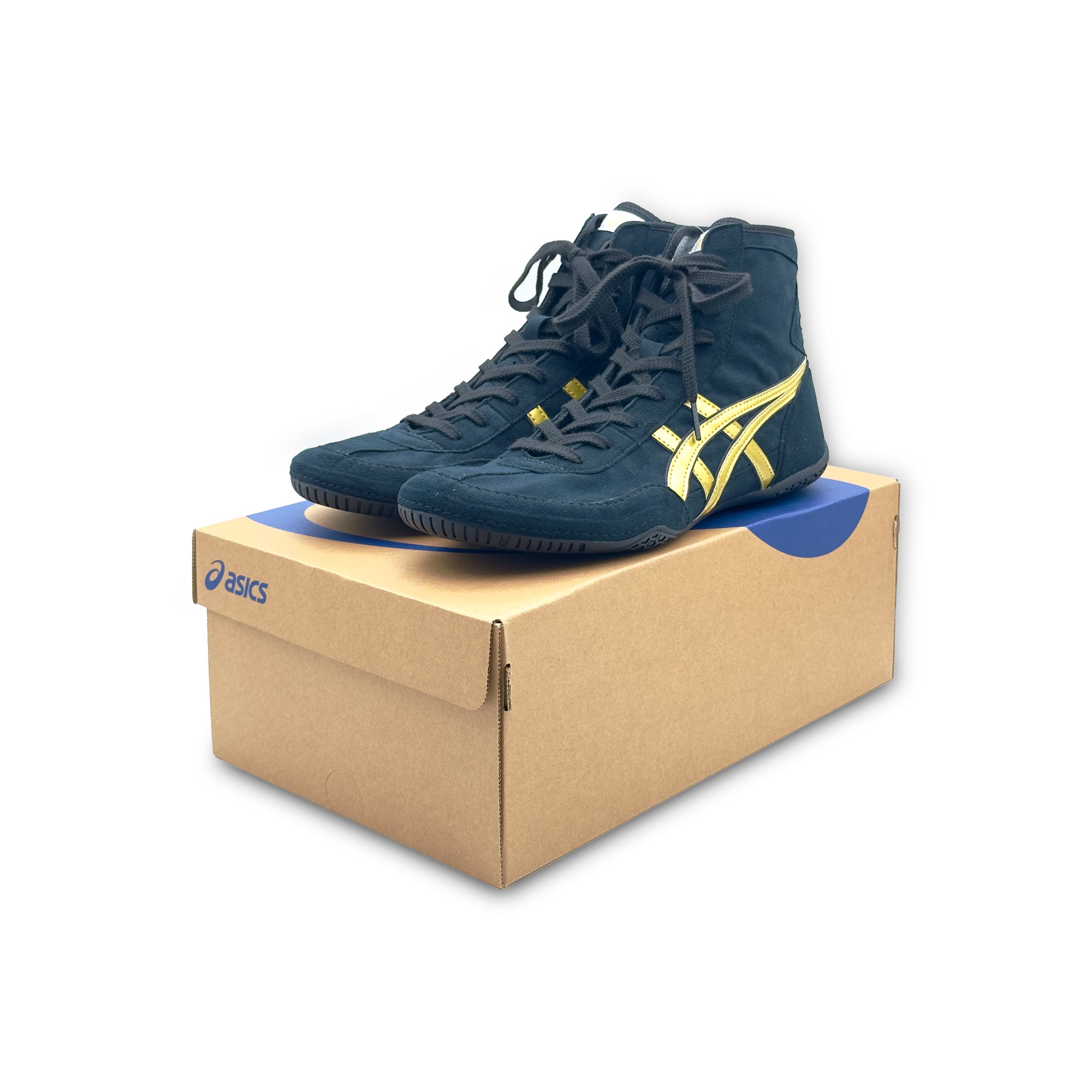 ASICS EX-EO Ringerschuhe Schwarz/Gold mit Box