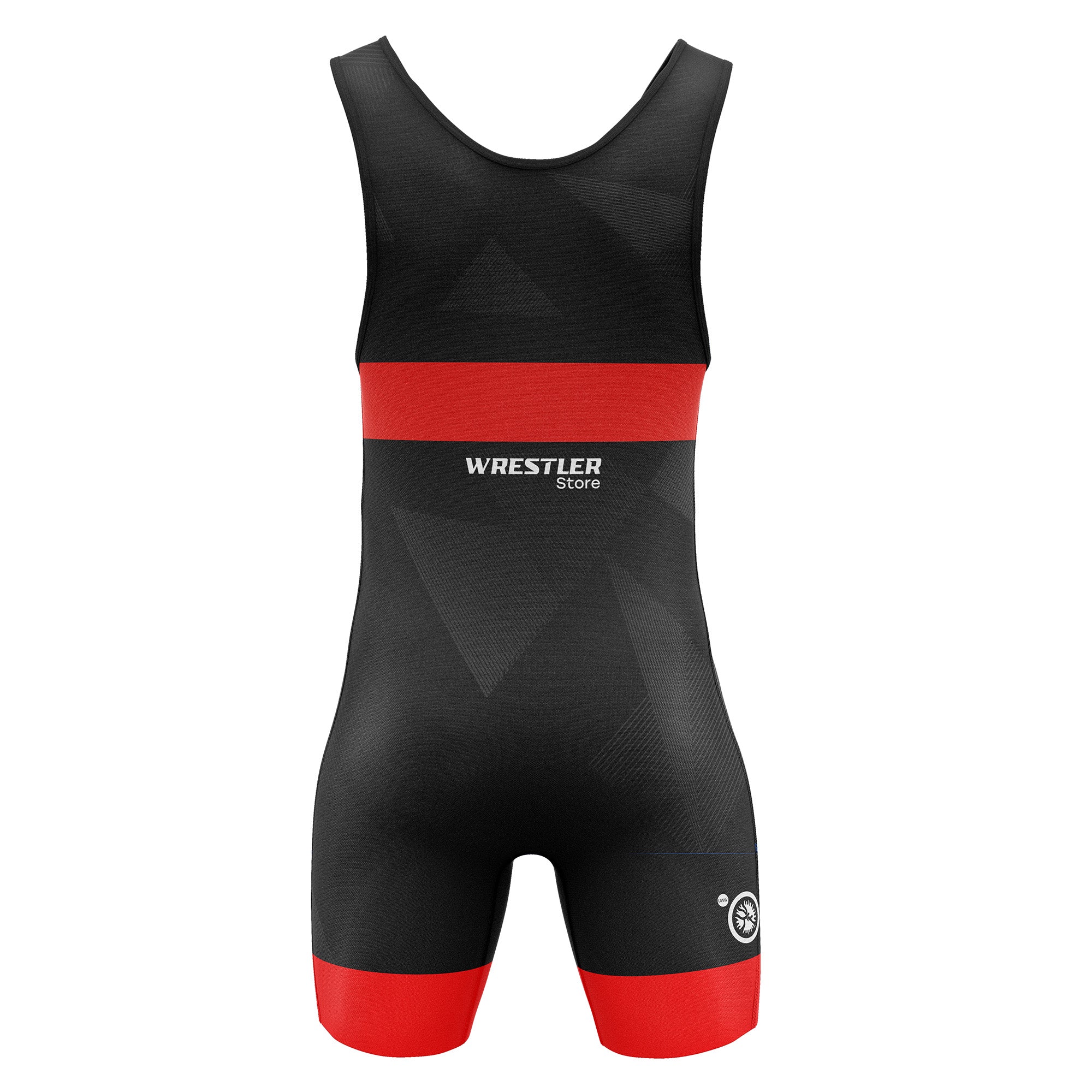 WrestlerStore Ringertrikot Impact Schwarz/Rot von Hinten