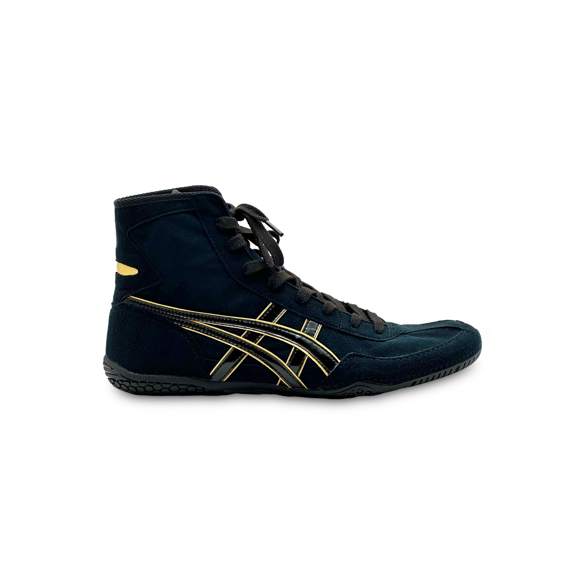 ASICS EX-EO Ringerschuhe Schwarz/Gold von der Außenseite