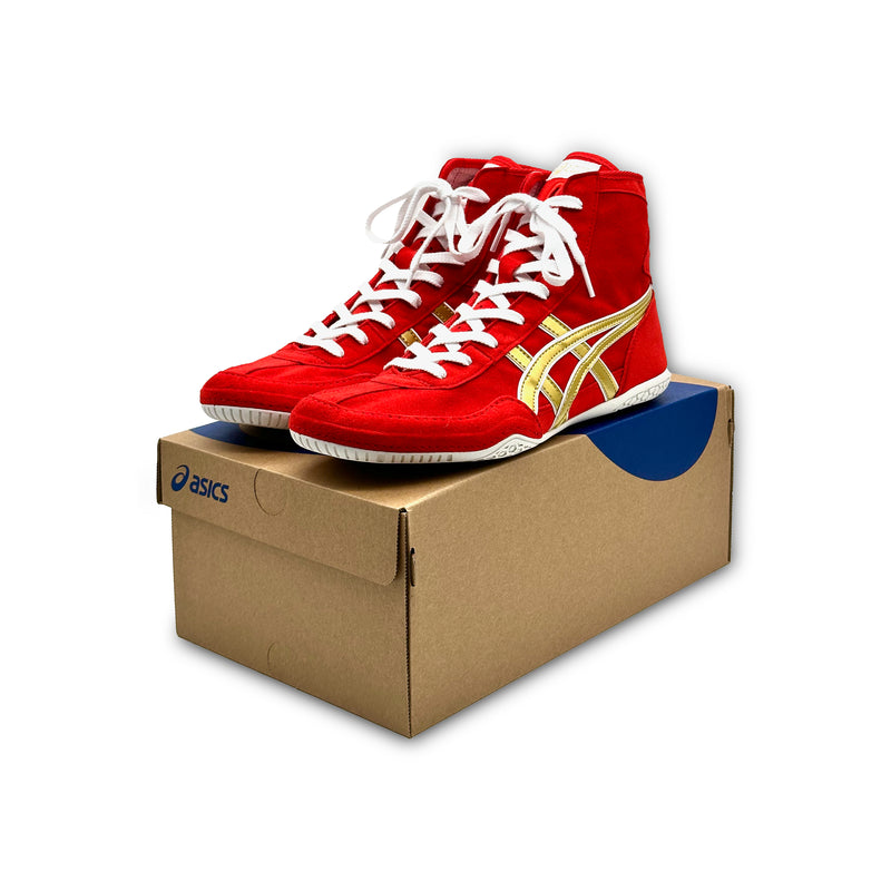 ASICS EX-EO Ringerschuhe Rot/Gold mit Box