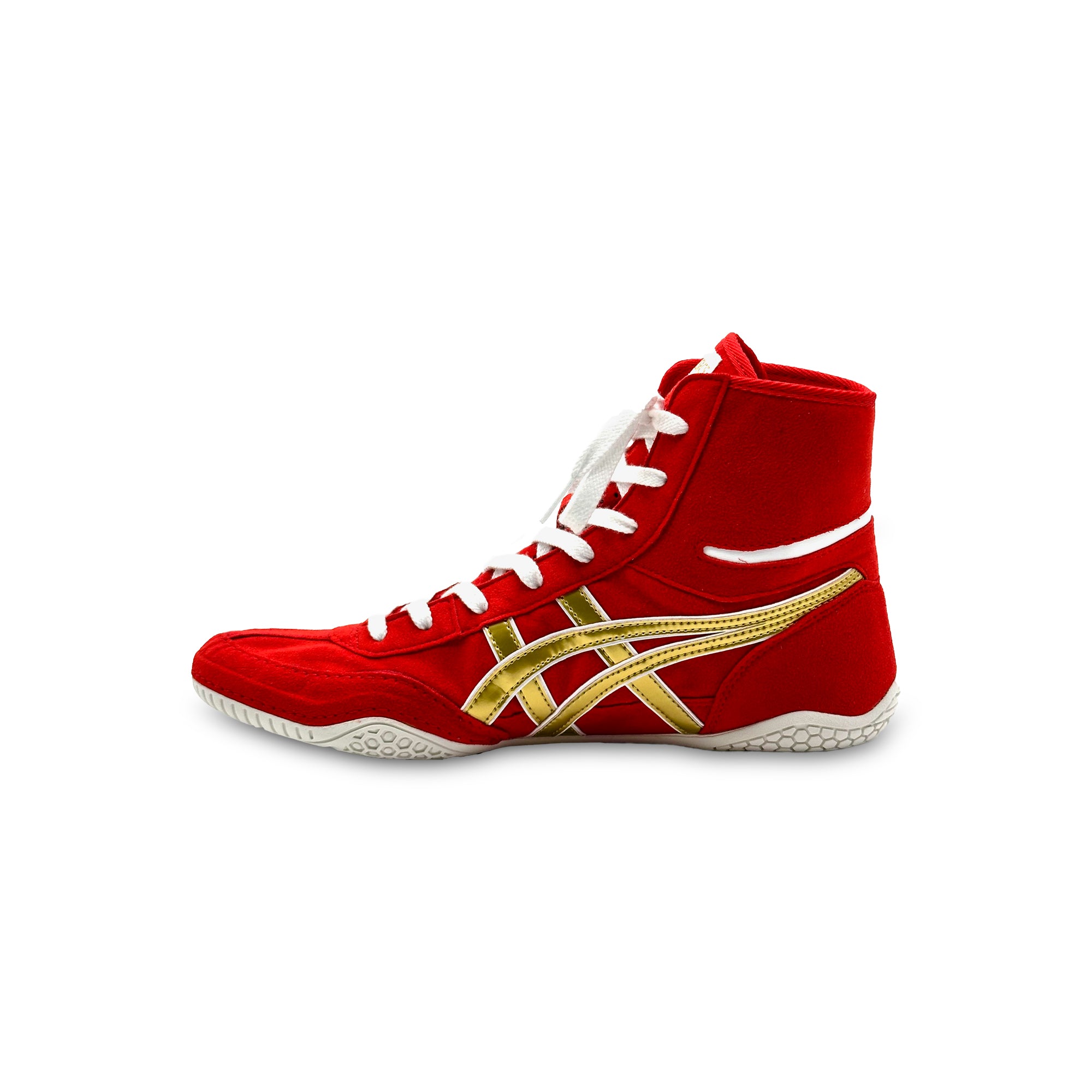 ASICS EX-EO wrestling shoes red/gold | WrestlerStore