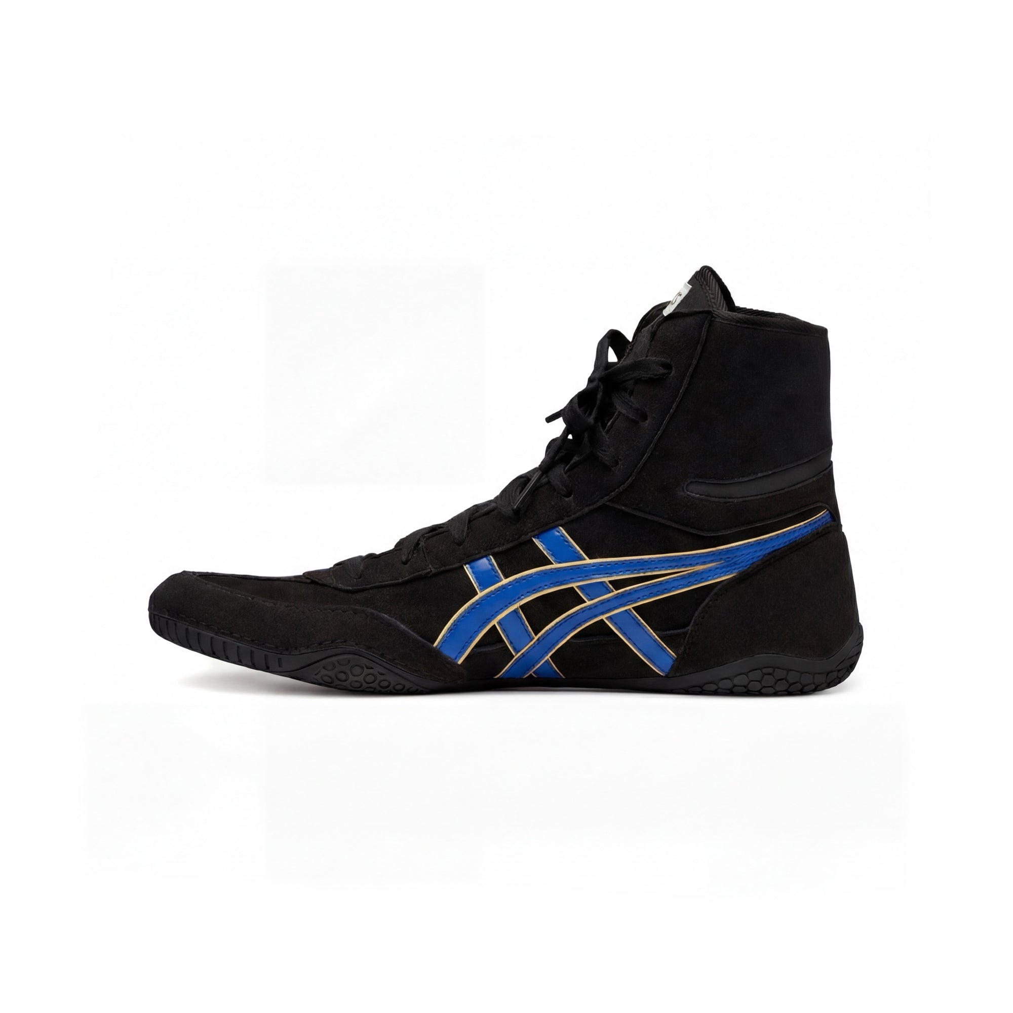 ASICS EX-EO Ringerschuh Schwarz/Blau/Gold – Seitenansicht Innenseite