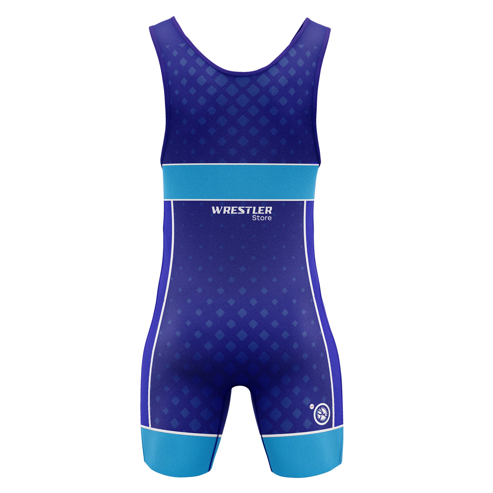 WrestlerStore Ringertrikot Matrix Blau von Hinten