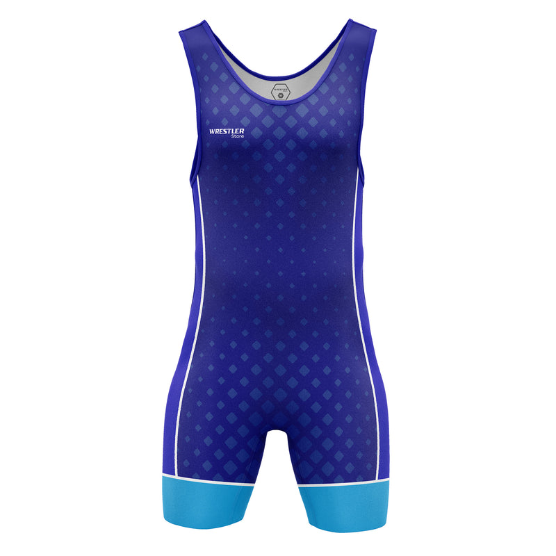 WrestlerStore Ringertrikot Matrix blau von Vorne