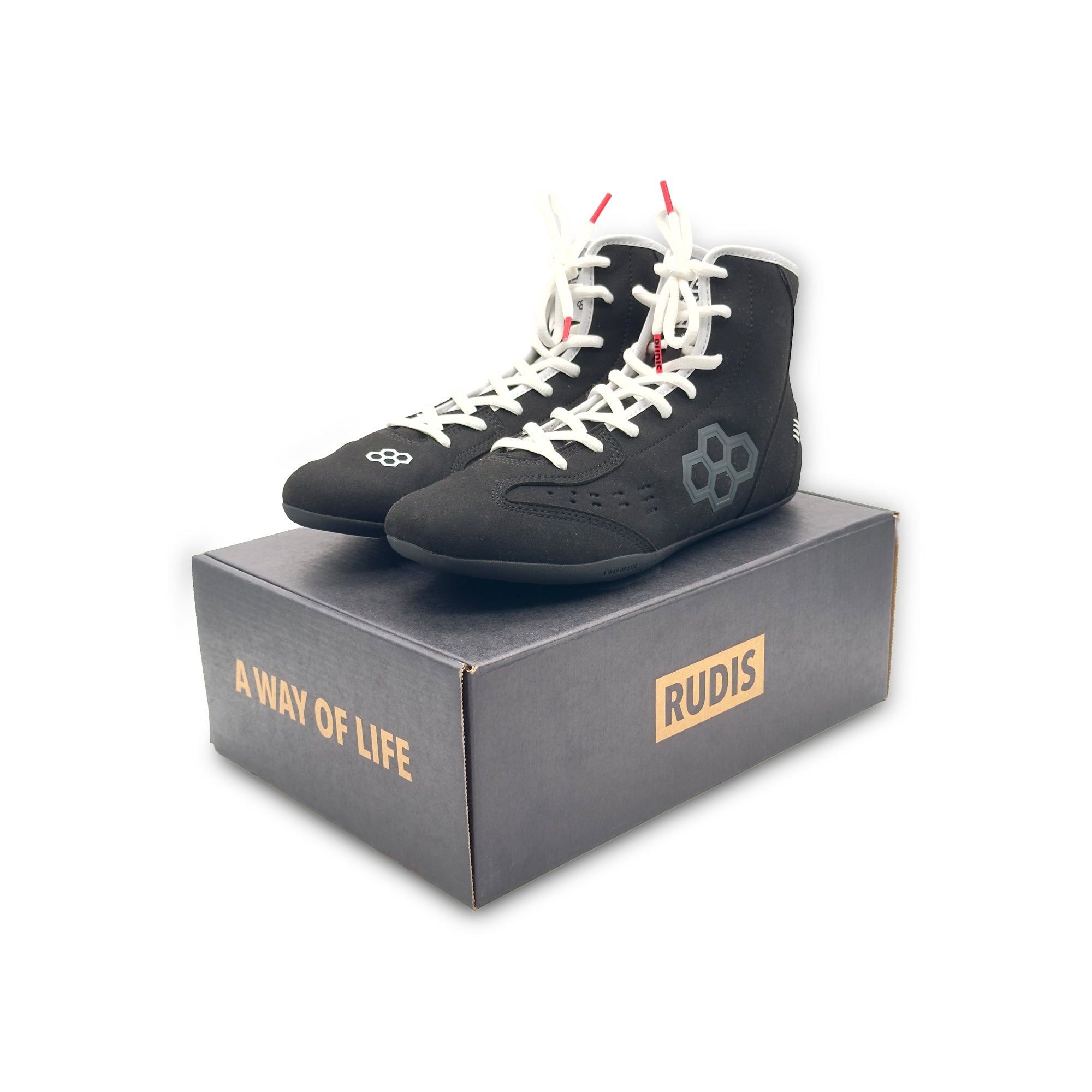 RUDIS International Ringerschuhe schwarz mit Box