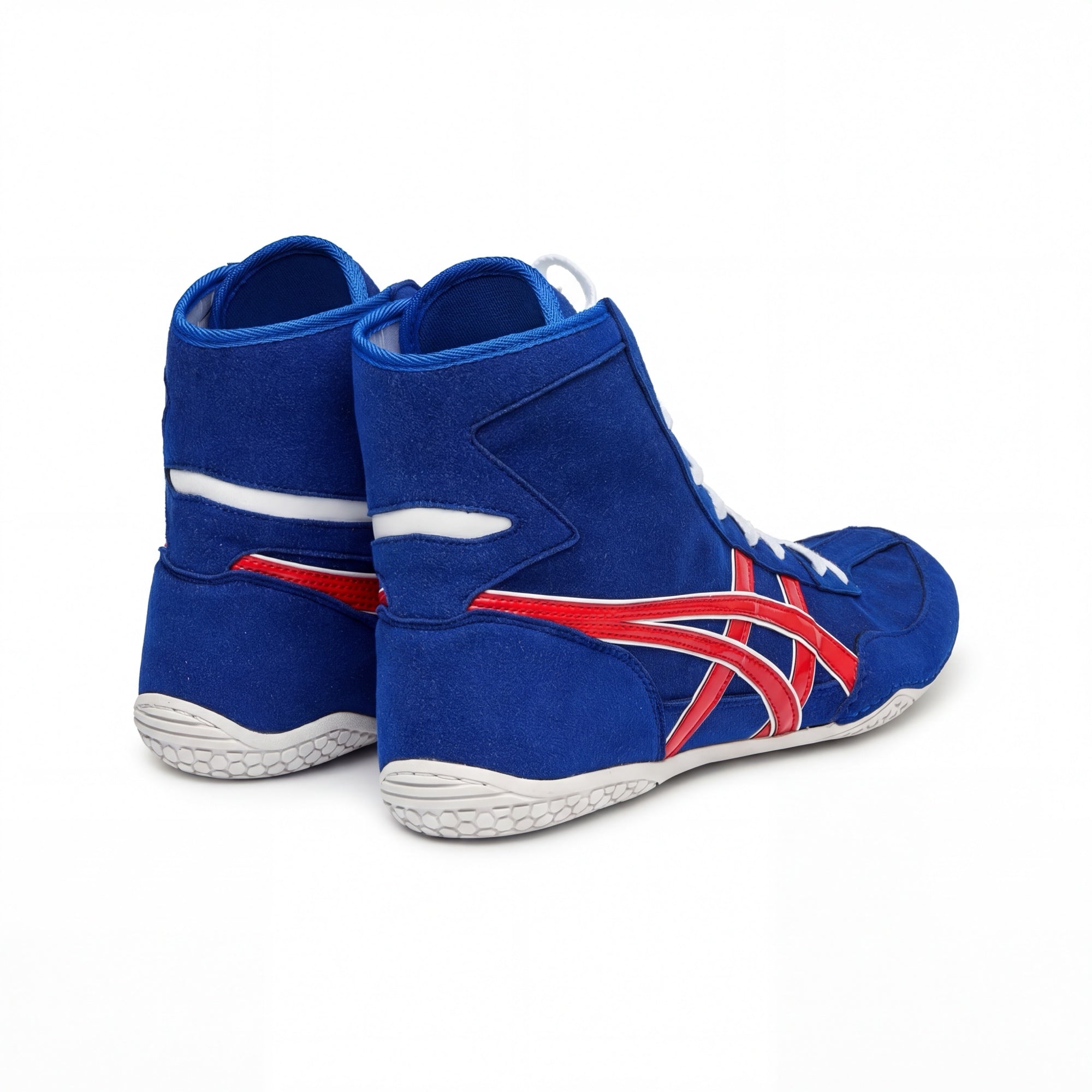 ASICS EX-EO Wrestling Shoes Blue/Red | Japan Import | WrestlerStore
