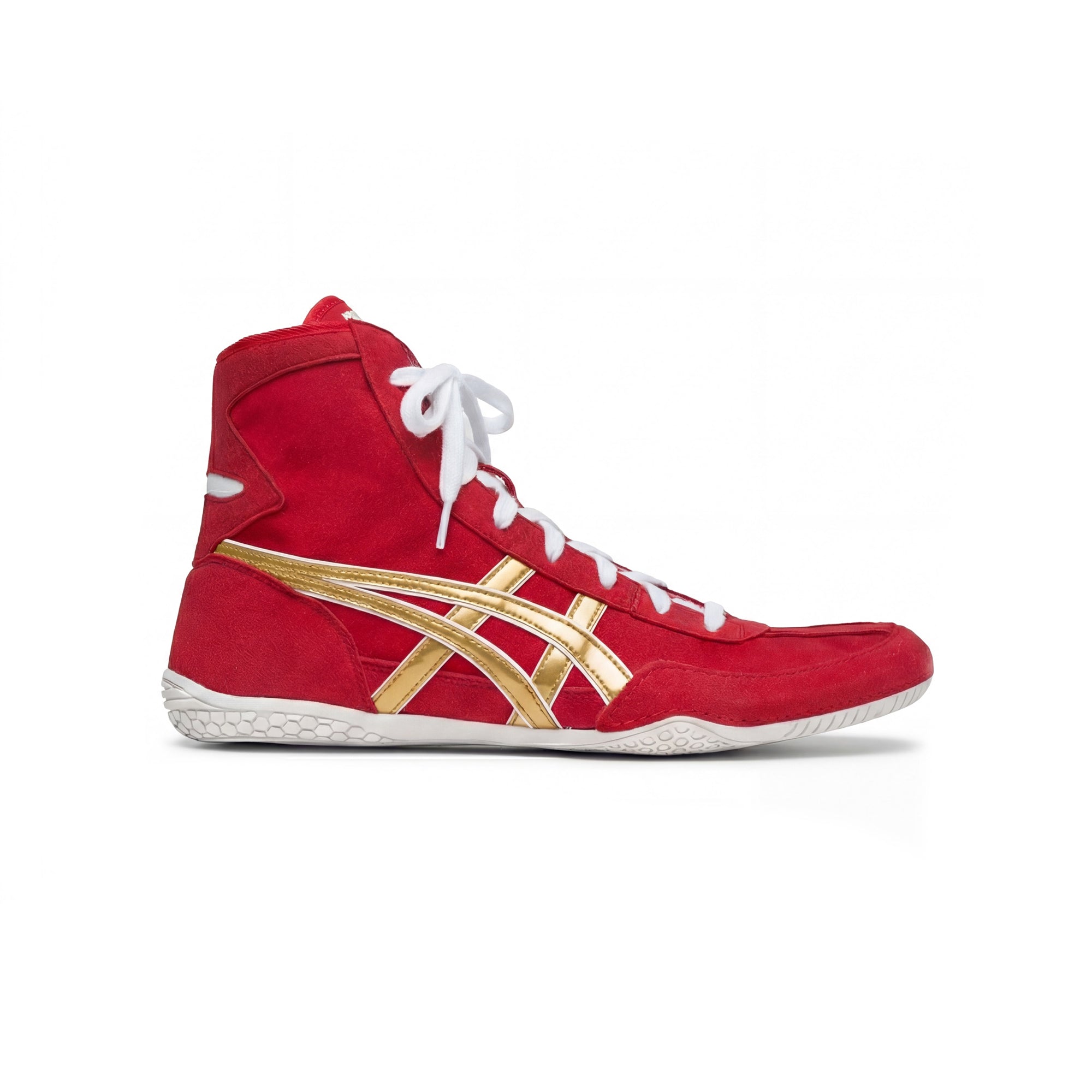 ASICS EX-EO wrestling shoes red/gold | WrestlerStore