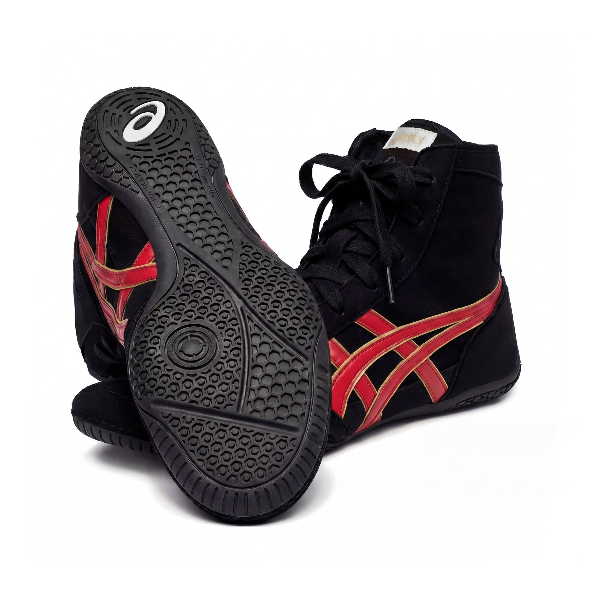 ASICS EX-EO wrestling shoes Black/Red | WrestlerStore