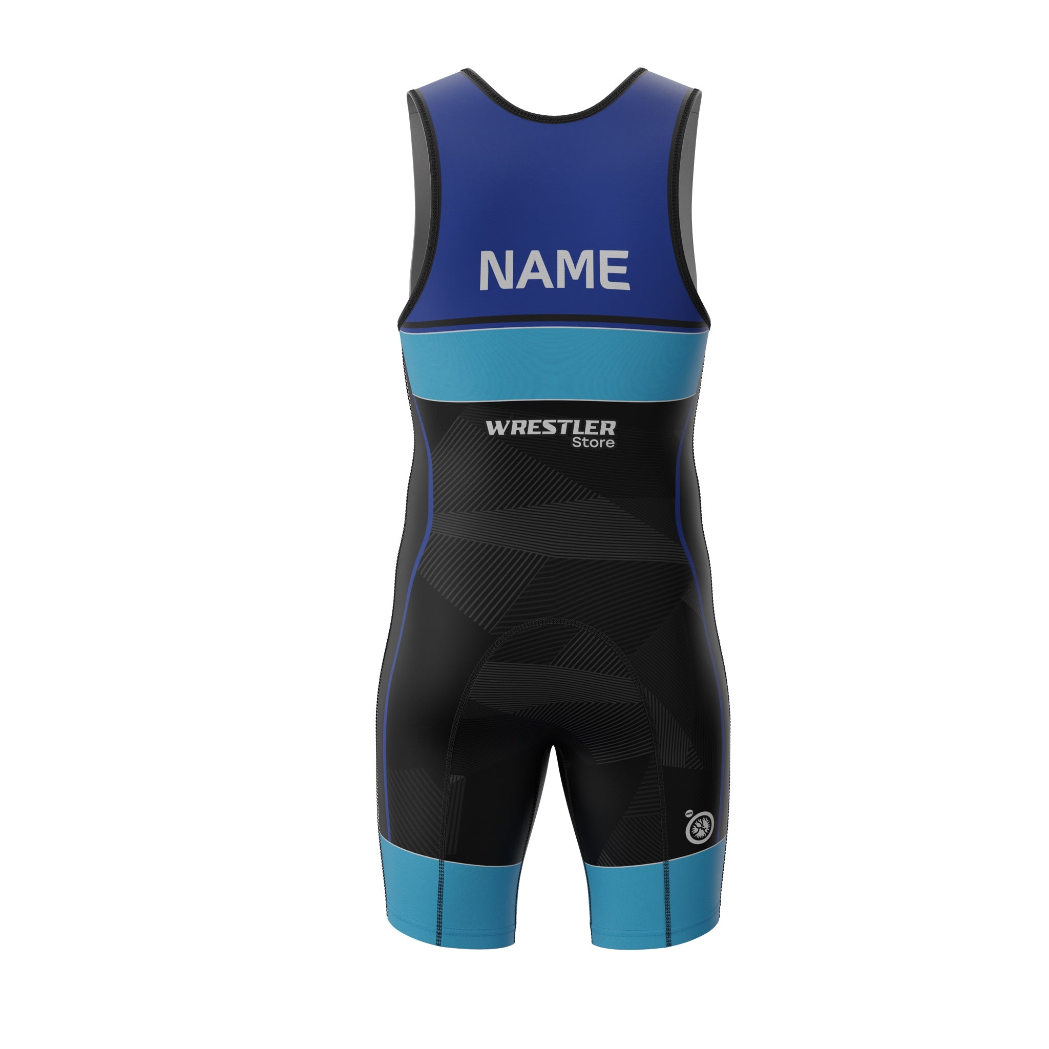 WrestlerStore Ringertrikot Impact 2.0 Blau von Hinten