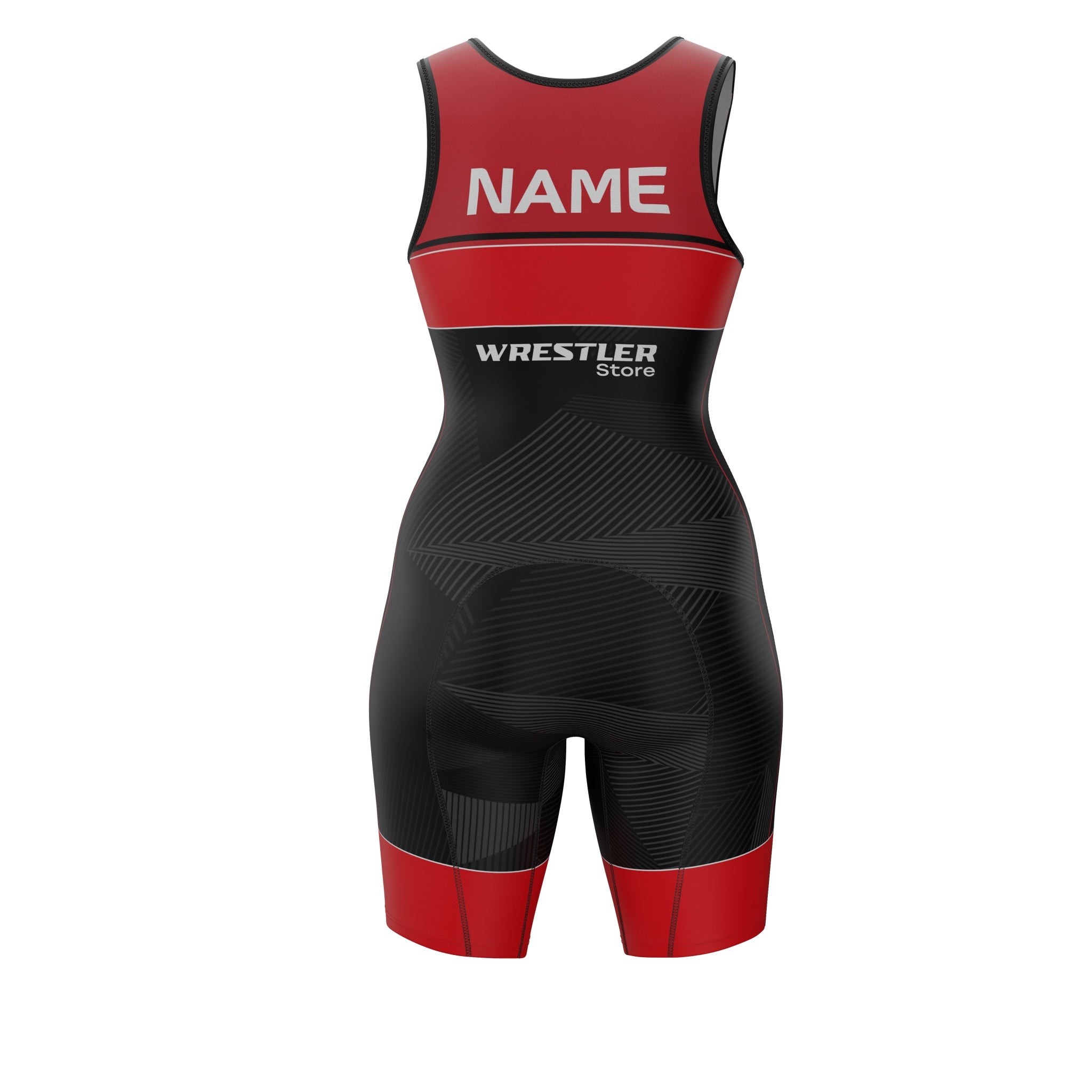 Ringertrikot Frauen WrestlerStore Impact 2.0 Rot von Hinten