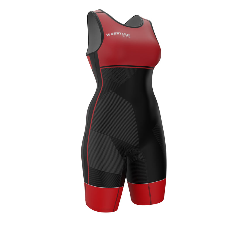 Ringertrikot Frauen WrestlerStore Impact 2.0 Rot von Vorne