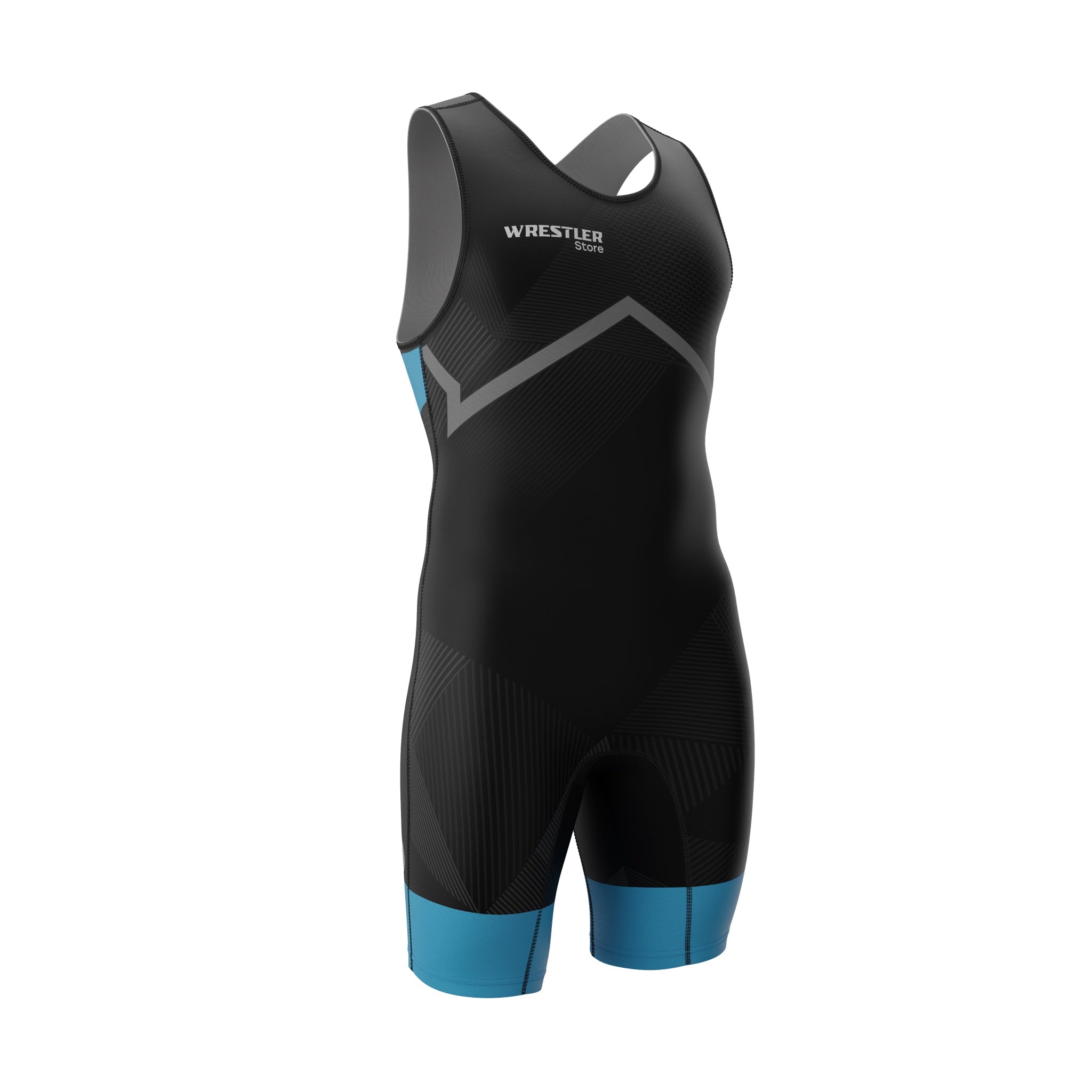 WrestlerStore Ringertrikot Impact Black Blau von Vorne