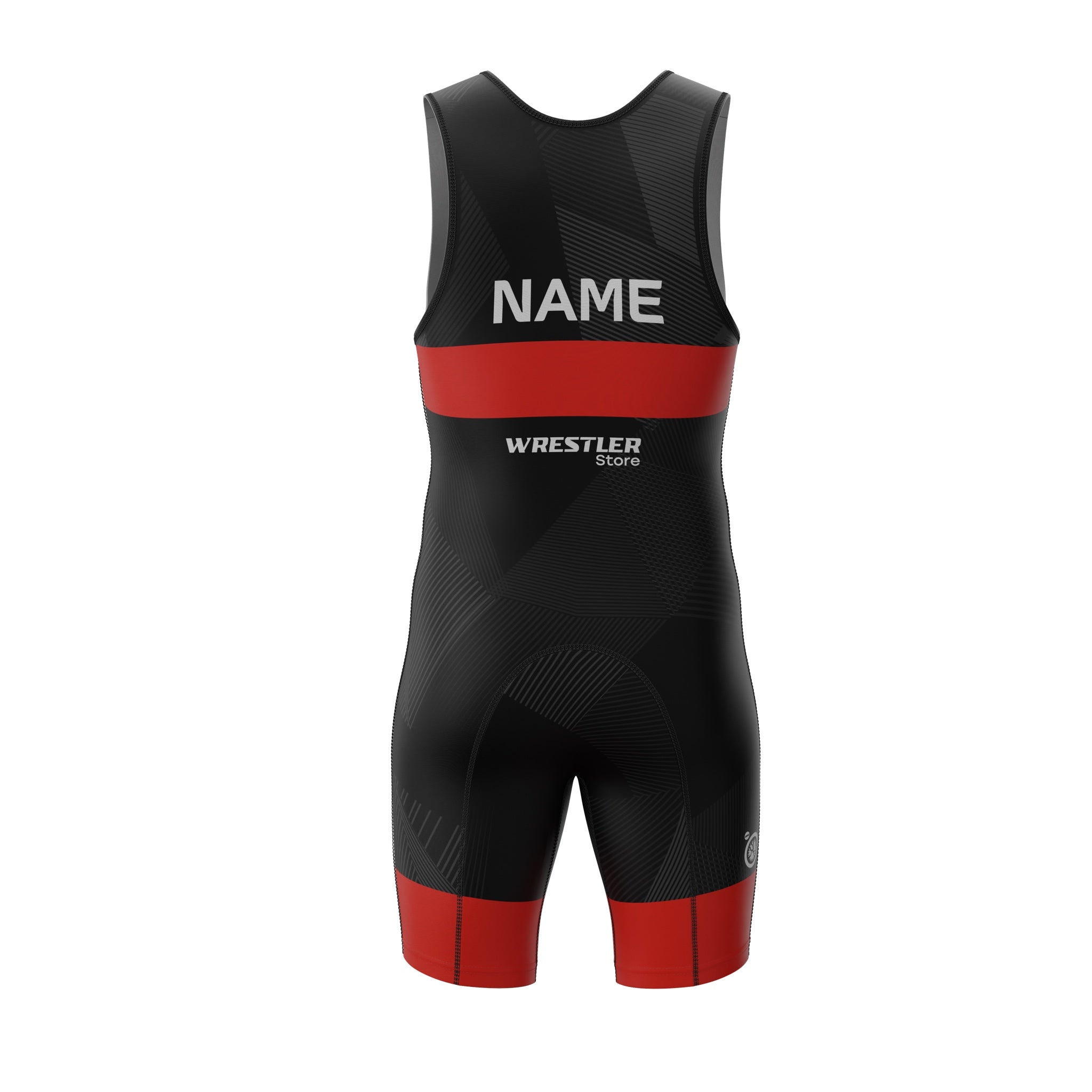 WrestlerStore Ringertrikot Impact Black Rot von Hinten