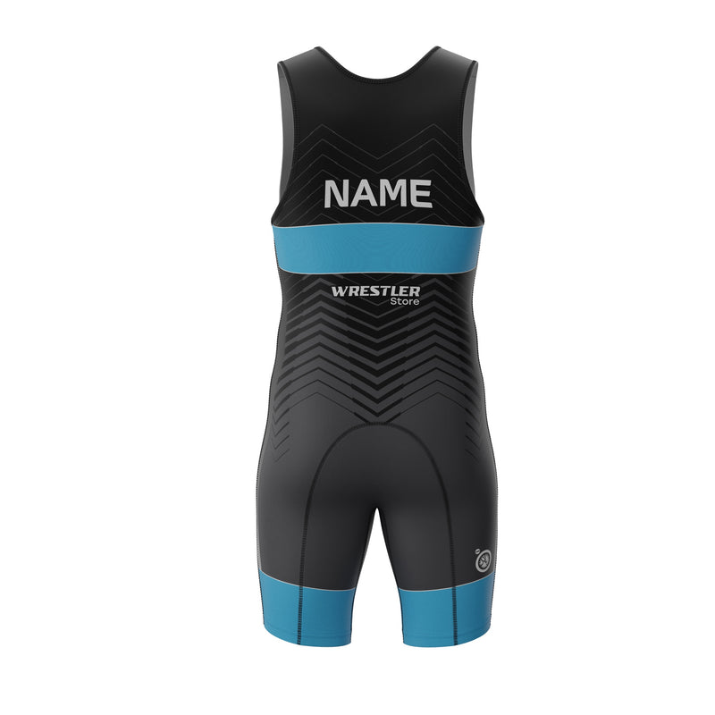 WrestlerStore Ringertrikot Phantom Blau von Hinten