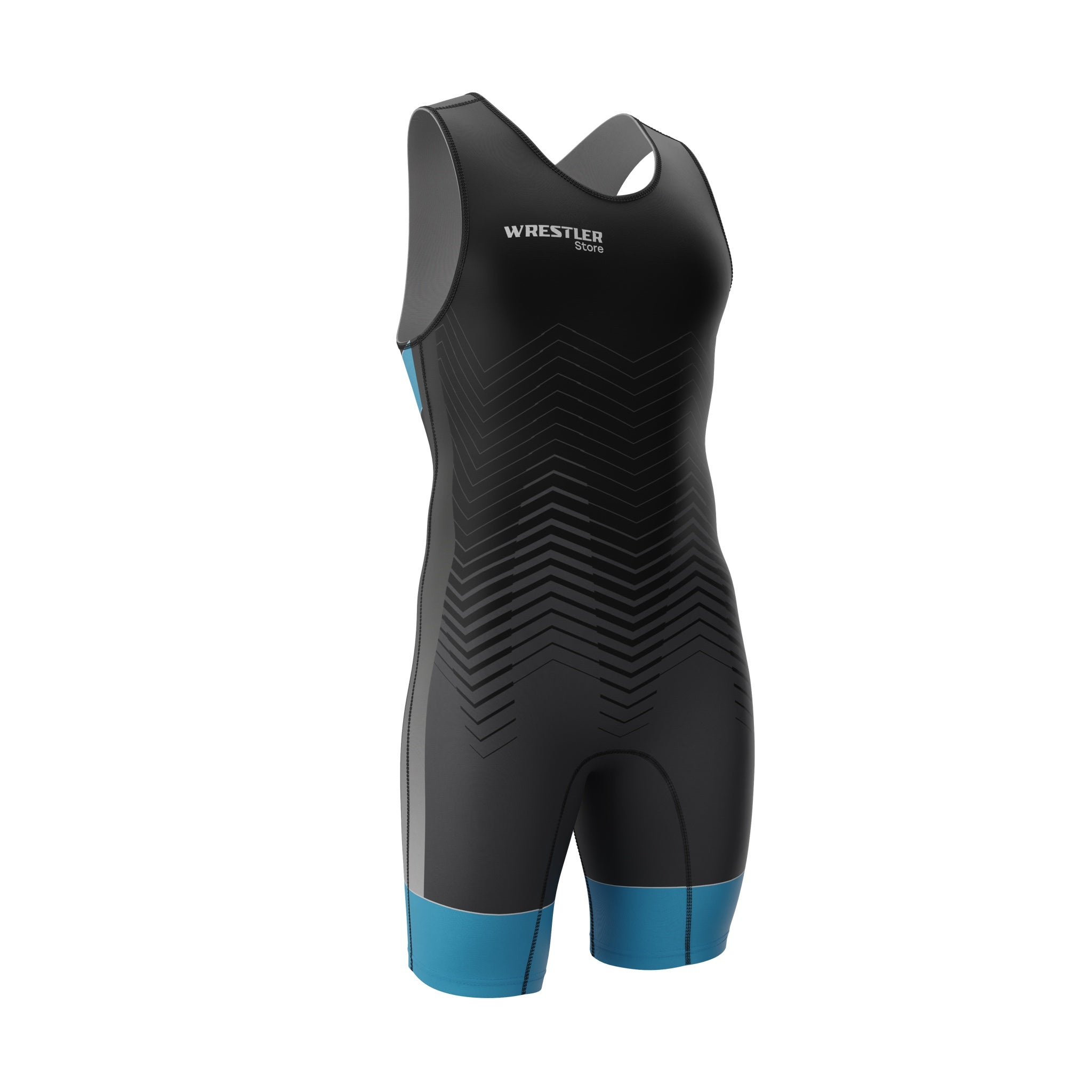 WrestlerStore Ringertrikot Phantom Blau von Vorne