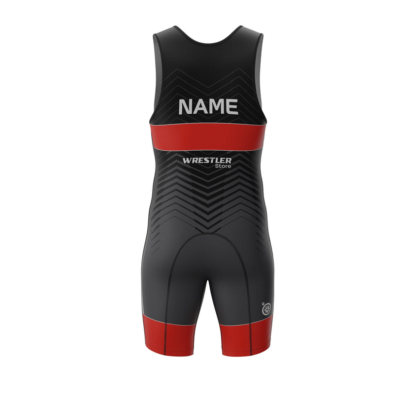 WrestlerStore Ringertrikot Phantom Rot von Hinten