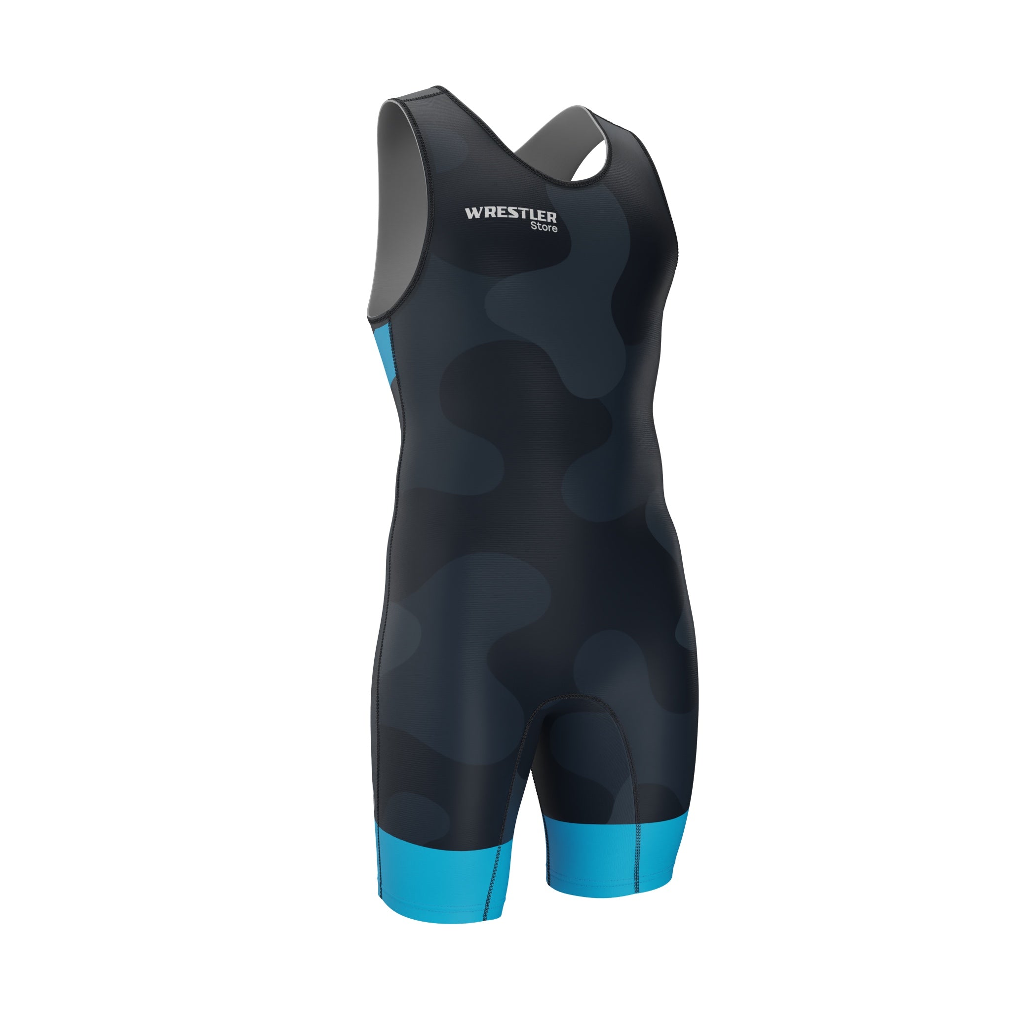 WrestlerStore Ringertrikot Shadow Obs Blau von Vorne