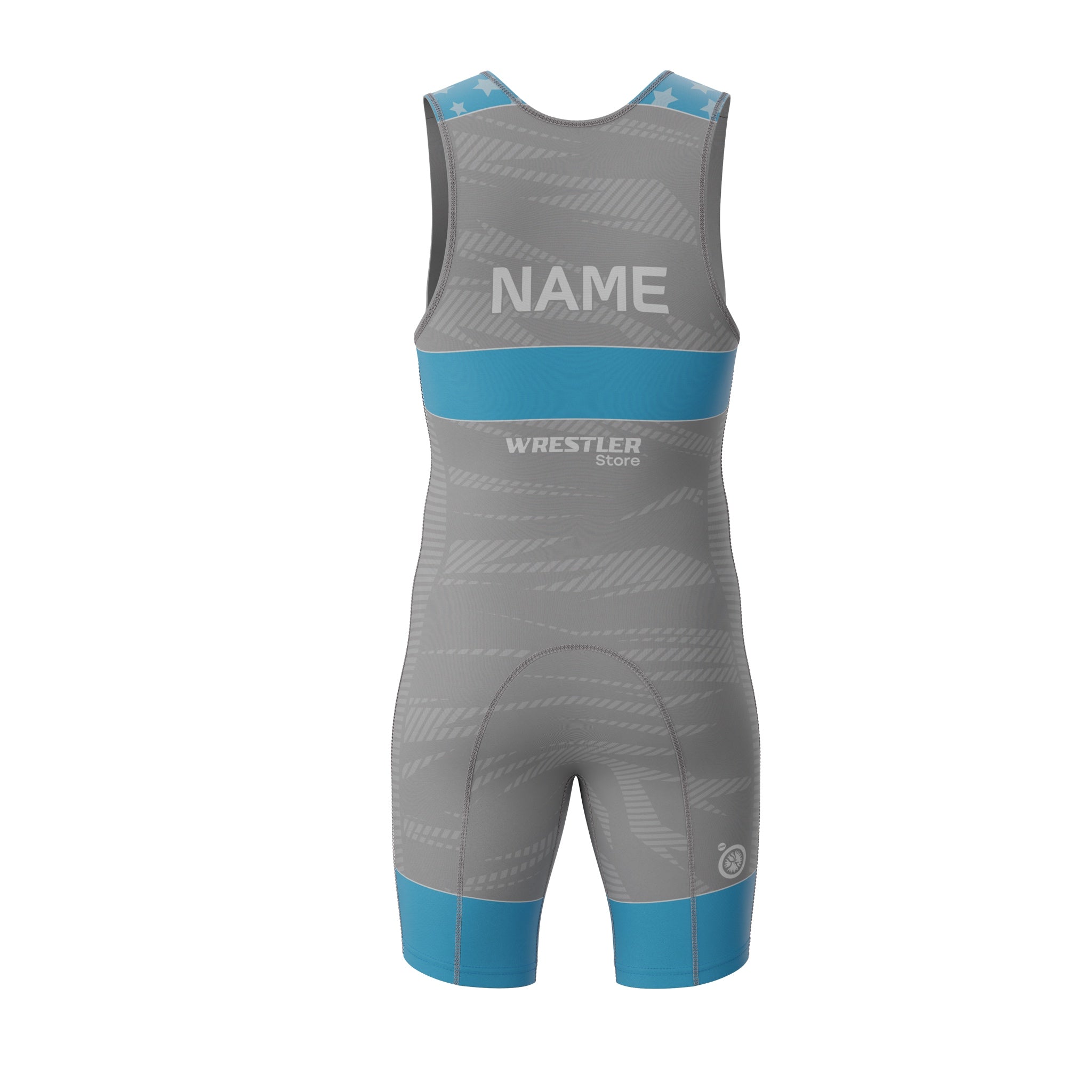 WrestlerStore Ringertrikot Starline Blau von Hinten