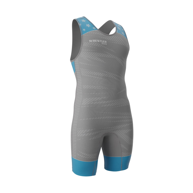 WrestlerStore Ringertrikot Starline Blau von Vorne