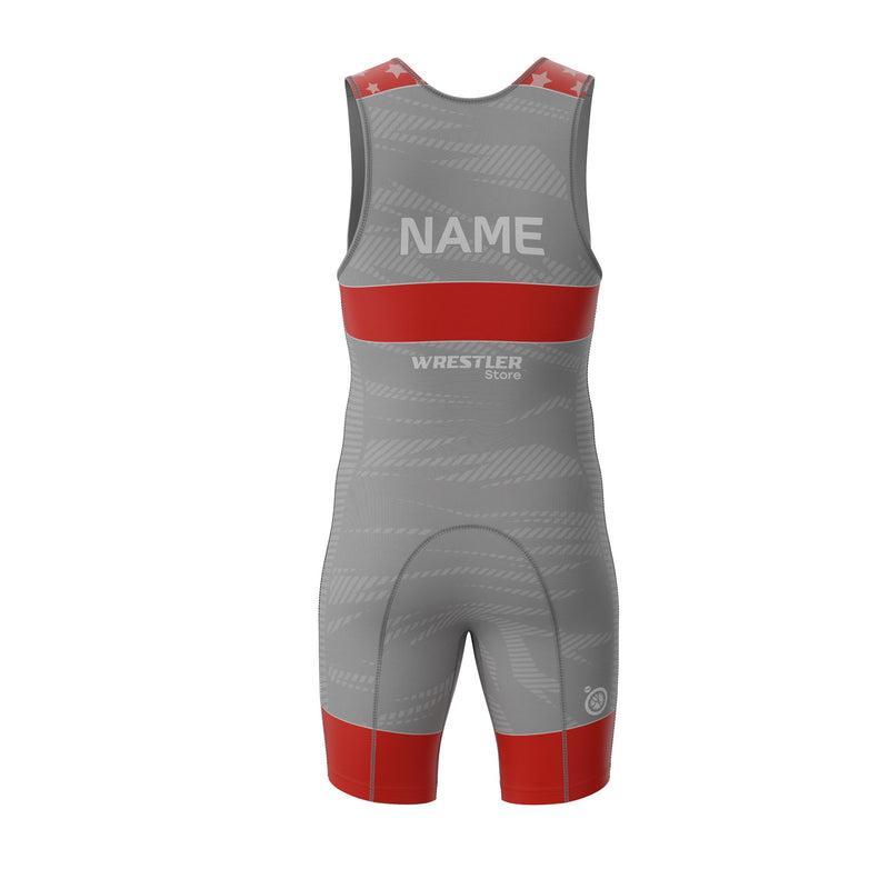 WrestlerStore Ringertrikot Starline Rot von Hinten