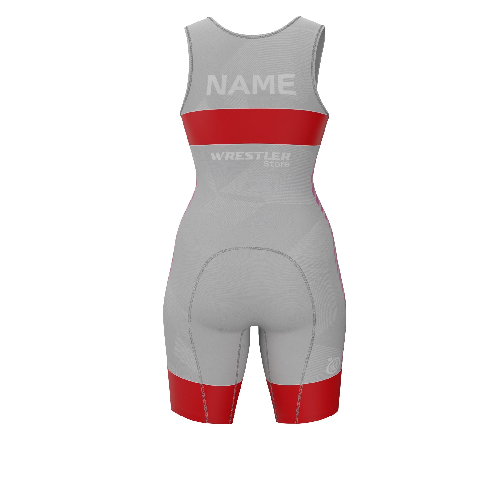 Ringertrikot Frauen WrestlerStore Steel Rose Rot von Hinten