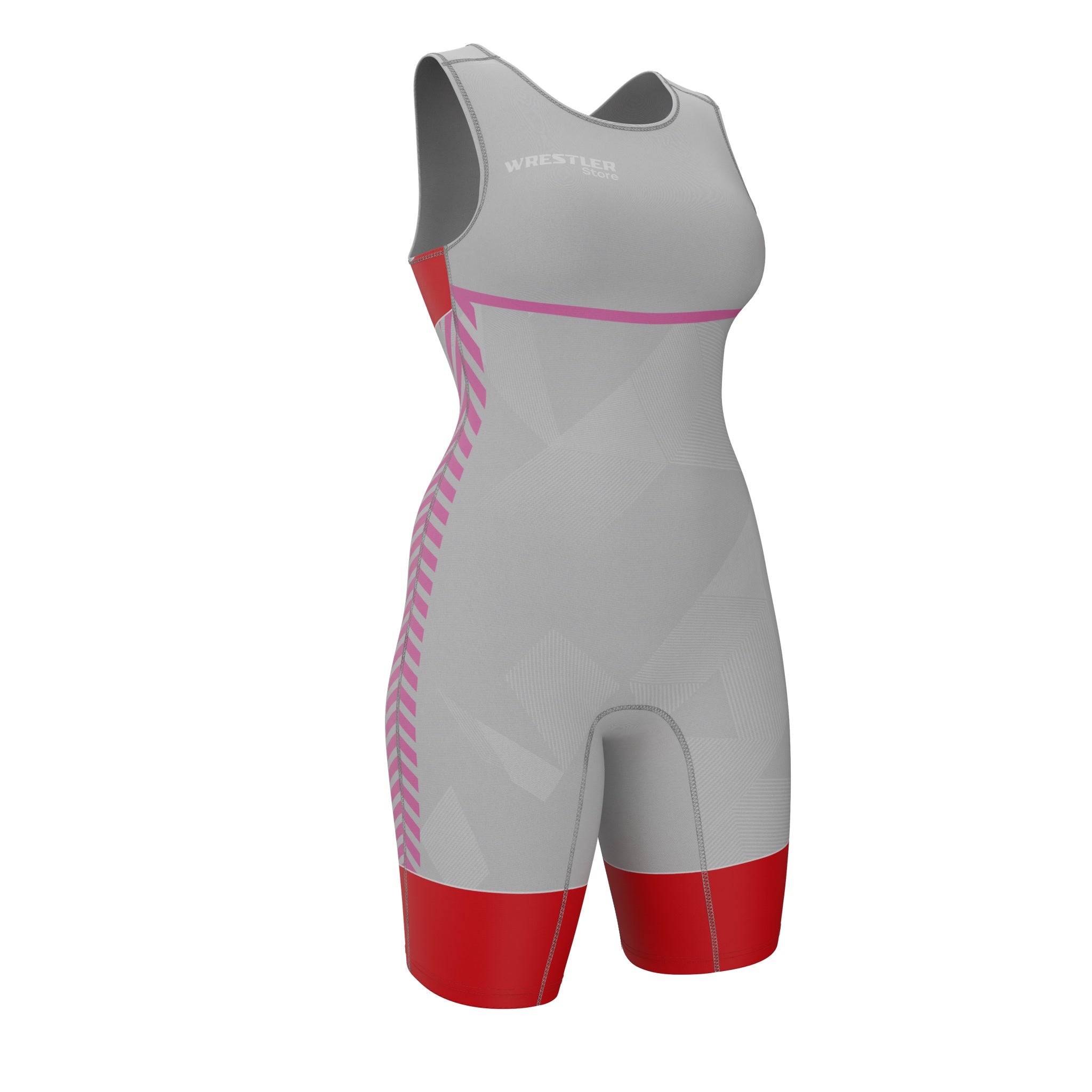 Ringertrikot Frauen WrestlerStore Steel Rose Rot von Vorne