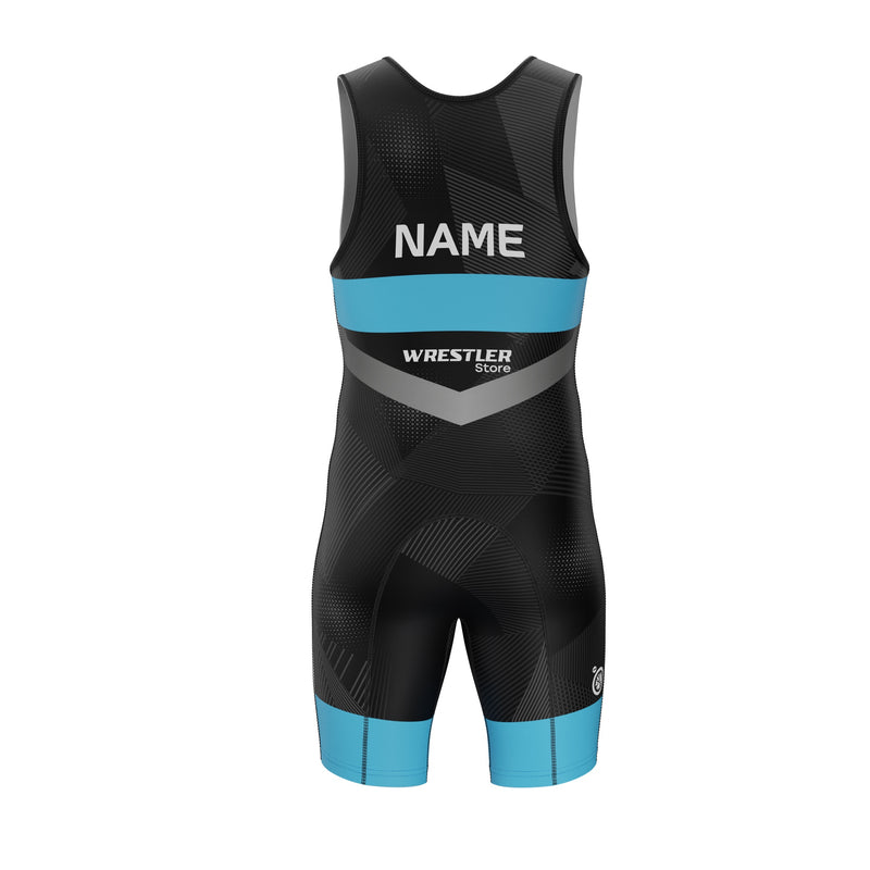 WrestlerStore Ringertrikot UWW Blau von Hinten