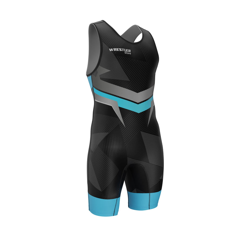 WrestlerStore Ringertrikot UWW Blau von Vorne