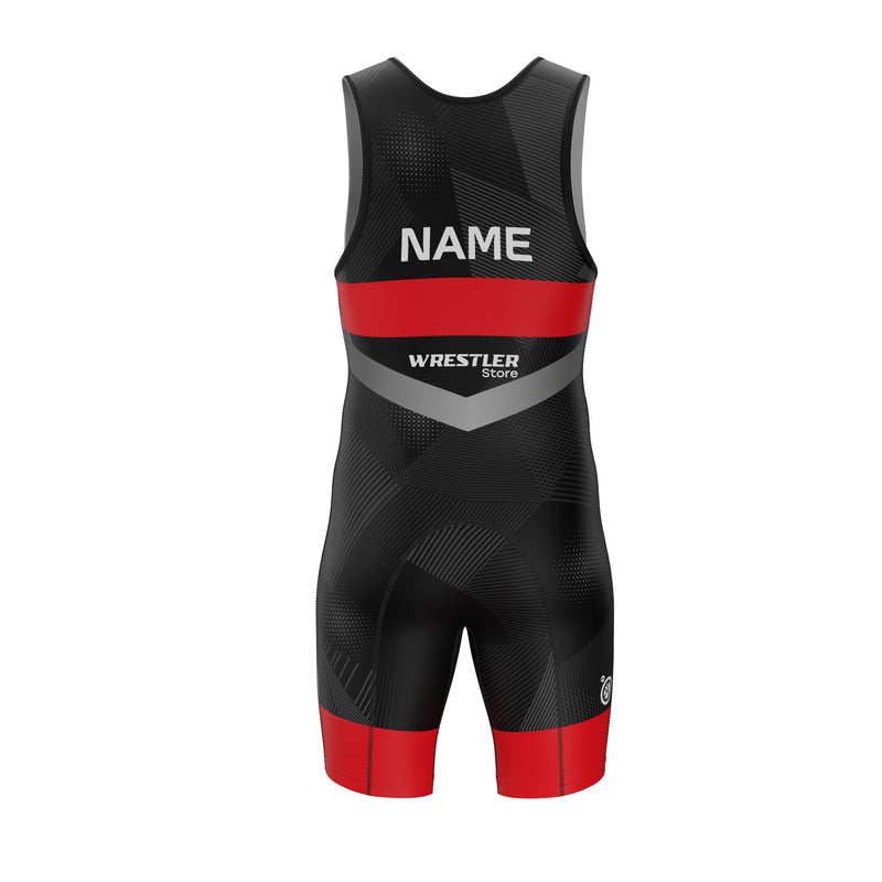 WrestlerStore Ringertrikot UWW Rot von Hinten