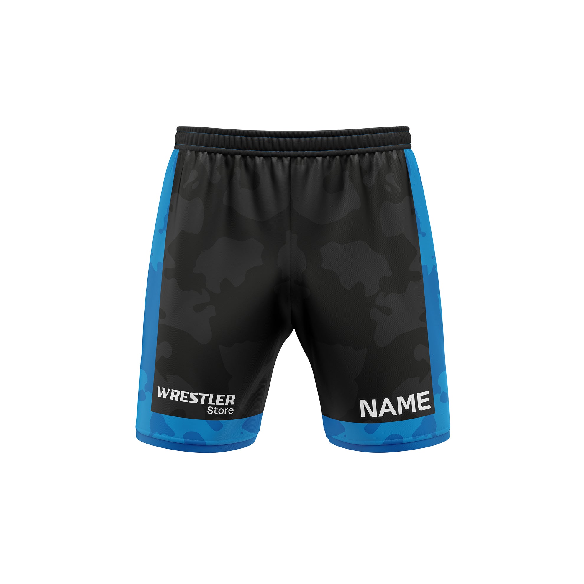 WrestlerStore Ringershorts Camo Blau Vorderseite
