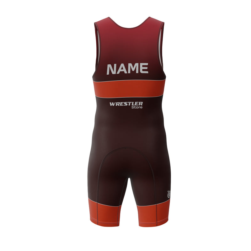WrestlerStore Ringertrikot Fluent Rot von Hinten