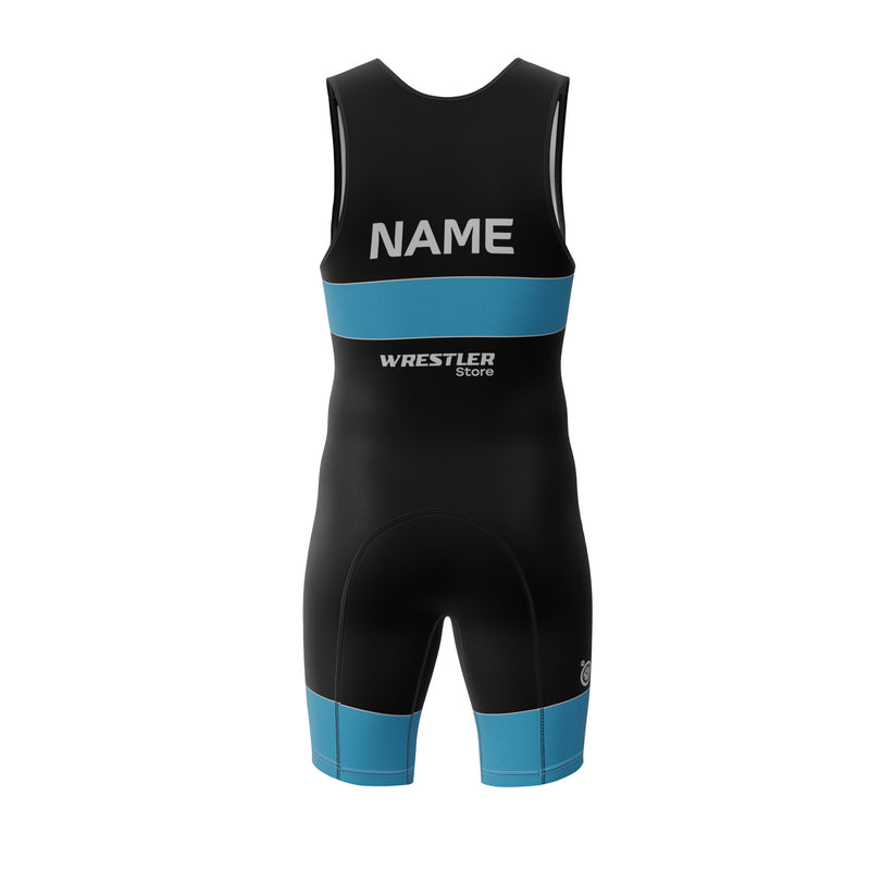 WrestlerStore Ringertrikot Vanguard Blau von Hinten