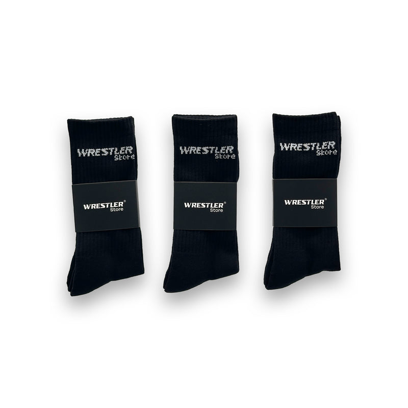 WrestlerStore Socken Schwarz mit Verpackung