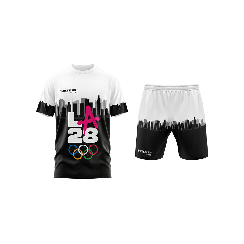 WrestlerStore Ringer Set LA2028 Vorderseite (T-Shirt & Shorts)