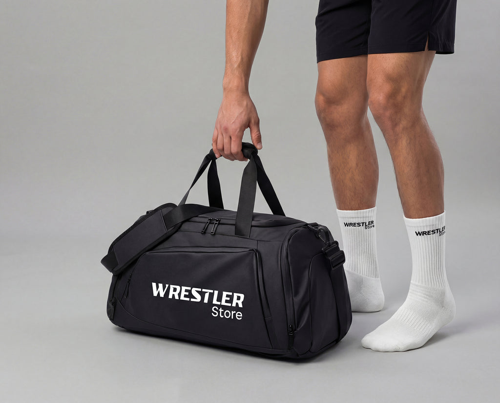 WrestlerStore Sporttasche und individuelle Vereinssocken – Teamwear Zubehör für Vereine