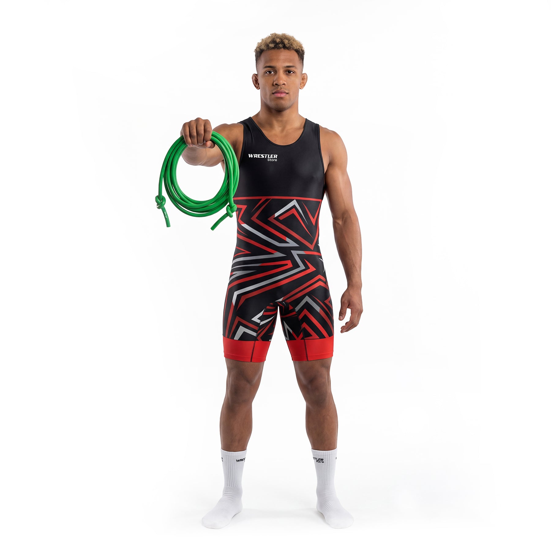 Ringer präsentiert grünes WrestlerStore Widerstandsband (Resistance Band) 5 m im Studio – Fitnessband für Athletiktraining, Warm-up und Mobility